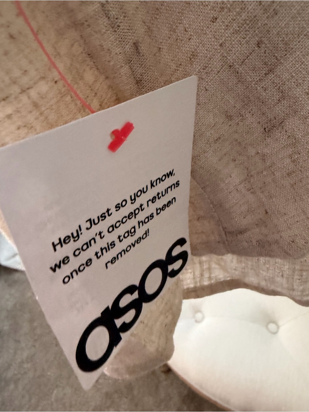 ASOS Beige Halter Mini Dress - Picture 3 of 4